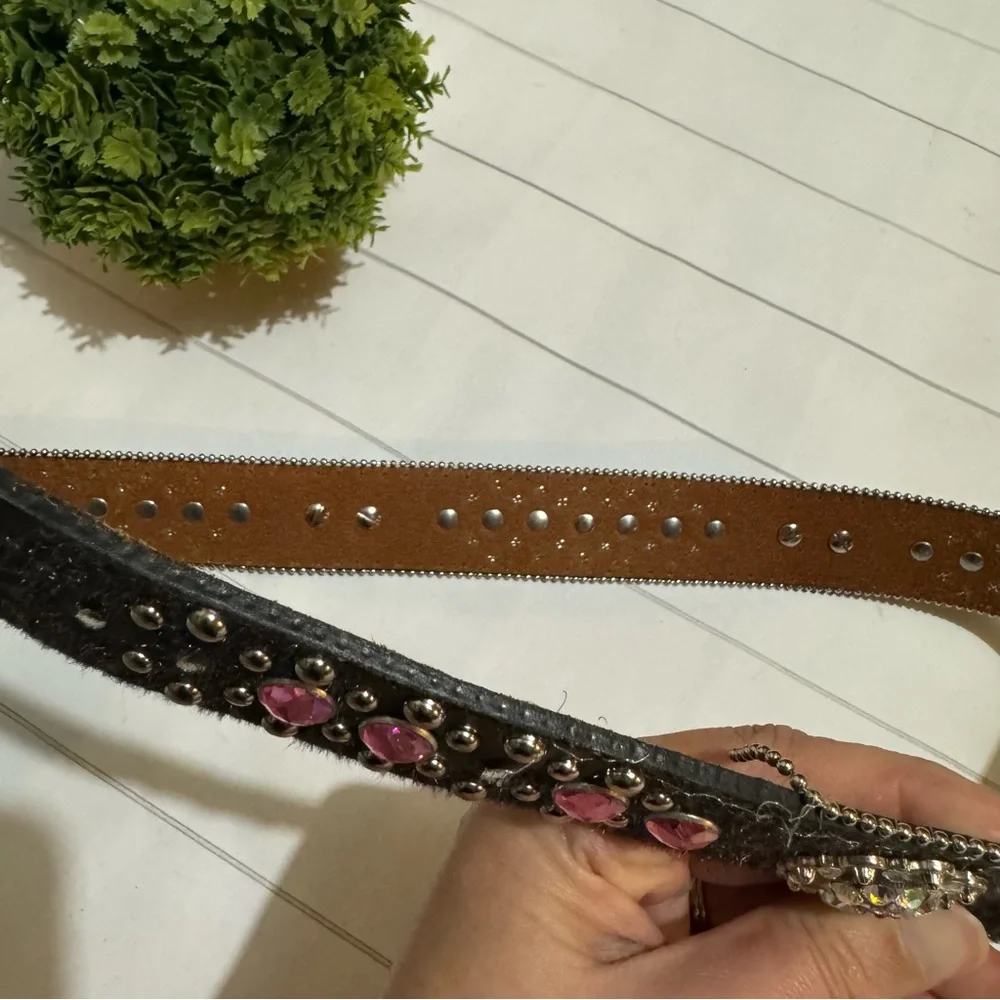 Western Rodeo Festival Pink Bejeweled Belt‎ Women’s Size Medium